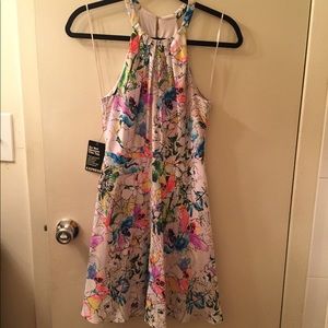 NWT Express white and Floral Pattern Dress
